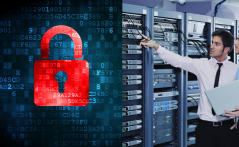 An image showing ICT people working in a date center Infrastructure and Digital Security